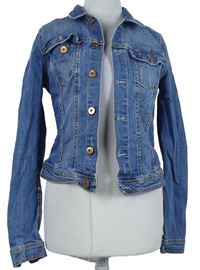 Dámska svetlomodrá rifľová crop bunda H&M