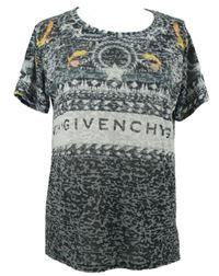 Dámské šedo-černé vzorované tričko s logem Givenchy 