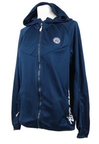 Pánská tmavomodrá sportovní funkční propínací mikina s kapucí Bidi Badu 