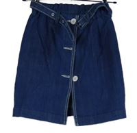 Dámska modrá rifľová prepínaci sukňa s opaskom Jaeger