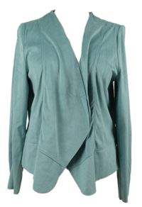 Dámský světlemodrý semišový cardigán 