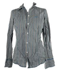 Dámská šedo-modrá pruhovaná halenka Esprit 