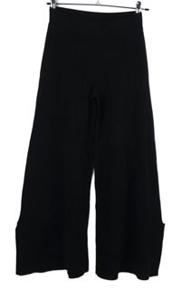 Dámske čierne pletené culottes nohavice Zara