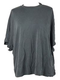 Nové - Dámske tmavosivé voľné é tričko Primark