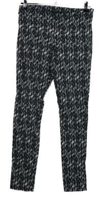 Dámske čierno-biele vzorované skinny nohavice Atmosphere