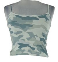Dámsky modro-svetlomodrý army crop top FB Sister
