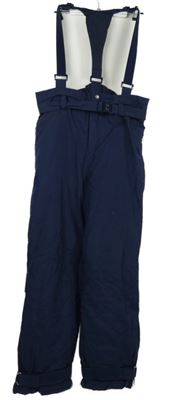 Pánské tmavomodré šusťákové oteplovačky s odepínacími kšandami TCM 