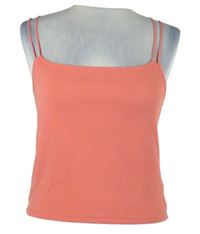 Dámský růžový žebrovaný crop top American Eagle 