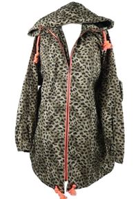 Dámská béžovo-hnědá vzorovaná šusťáková jarní parka s kapucí Object 
