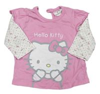 Ružovo-biele tričko s Hello Kitty