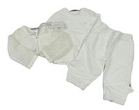 3set- biele manšestráky+ biele triko+ biele pletené bolerko