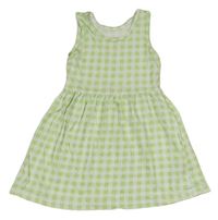 Zeleno-biele kockované bavlnené šaty Primark