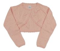 Svetloružové svetrové bolerko s mašličkou