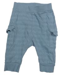 Modré pruhované ľahké tepláky s vreckami Primark