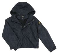 Tmavošedá šusťáková jarní bunda s kapucí Lyle&Scott