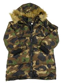 Army šušťákový zimný kabát s kapucňou