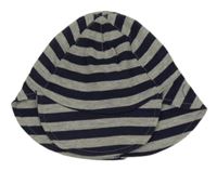 Tmavomodro-šedá pruhovaná plážová kšiltovka George