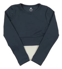 Tmavomodré sportovní crop triko F&F