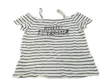 Bielo-čierne pruhované tričko s nápisom C&A