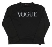 Čierna mikina s nápisem Vogue