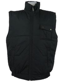 Pánská černá šusťáková zateplená vesta 