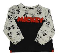 Šedo-černá mikina s Mickeym Disney 