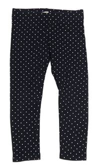 Tmavomodré puntíkaté legíny H&M