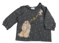 Tmavosivá mikina so srdíčky - Lady a Tramp Disney