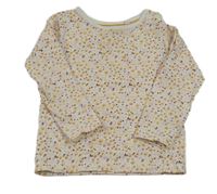 Bílo-lila-žluté květované triko Lupilu