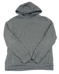 Tmavosivá melírovaná mikina s kapucňou M&S