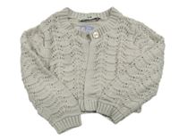 Béžové svetrové bolerko s dirkovaným vzorom C&A