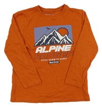 Oranžové triko s horami Primark