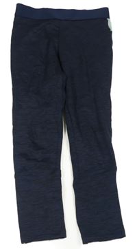 Tmavomodré melírované športové legíny