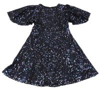 Tmavomodro-fialové flitrové šaty Lipsy London