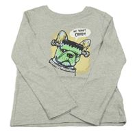 Šedé triko se psem Lands´end