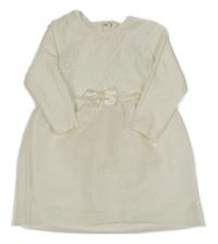 Bílé krajkové slavnostní šaty s mašlemi 