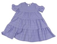 Lila pruhované ľahké šaty Shein