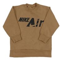 Hnedá tepláková mikina s logom Nike Air