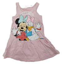 Svetloružové bavlnené šaty s Minnie a Daisy H&M