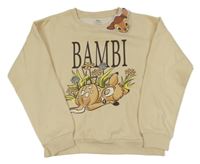 Nové - Béžová mikina s Bambim Primark