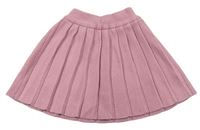 Ružová pletená skladaná sukňa