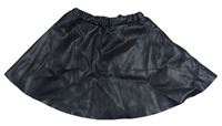 Čierna koženková kolová sukňa H&M