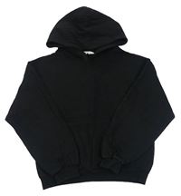 Čierna crop mikina s klokankou a kapucňou H&M