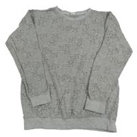 Sivá mikina s písmenky