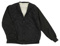 Čierna šušťáková ľahká zateplená bunda Shein