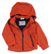Červená šušťáková jarná bunda s odopínacíá kapucňou Topolino