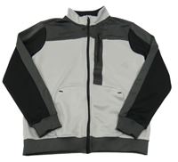 Sivo-tmavošedo-čierna prepínaci športová mikina George