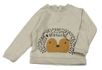 Béžová mikina s ježkom Tu