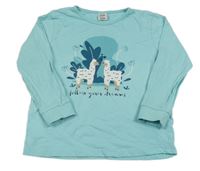 Svetlomodré tričko s lamami Kiki&Koko