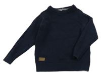 Tmavomodrý vzorovaný sveter